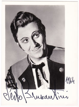 Sesto Bruscantini as Figaro "The Barber Of Seville. Signed photo, dated 1964