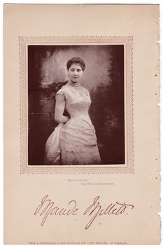 Maude Millett as Eva Webster "The Private Secretary" Barraud, 1885. Carbon