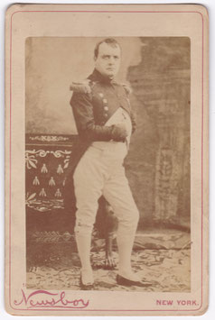 Augustus Cook as Napoleon "Madame Sans Gêne. 1894. Newsboy cabinet photo