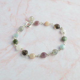 14479. Armband diverse Steine & Silber 925