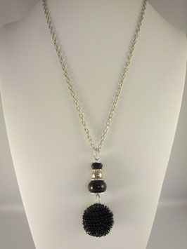 Collier long Bluffante noir