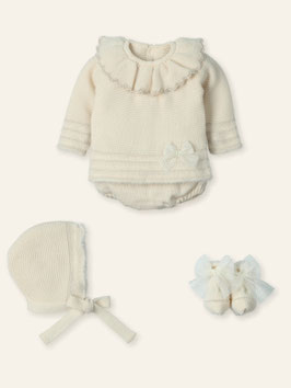 Mac Ilusion 4 teil.Preemie Feinstrickset mit Kragen Nr.814/F04