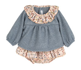 Calamaro 2 teil. Outfit mit Blumenmuster Nr.OMW25/49/F41