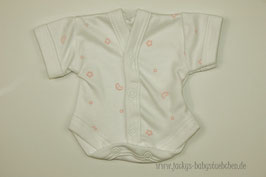 Baby Frühchenbody in weiß mit rosa Muster Gr.32 Nr.517