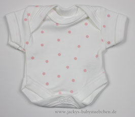 Baby Frühchenbody weiß mit rosa Punkten Gr.42 Nr. 703