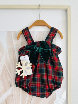 Calamaro Christmas Romper mit Samtschleife Nr.RMW25/18