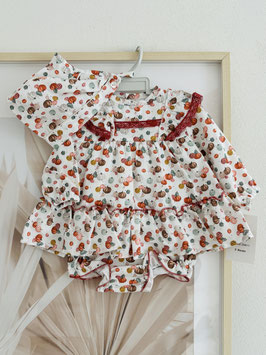 Babyferr 3 teil. Outfit mit Kürbismuster Nr.OMW25/25