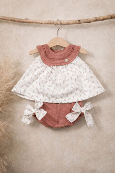 PRIM BABY 2 teil. Preemie Outfit mit Karottenmuster Nr.856/FA52