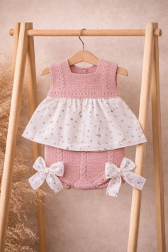 PRIM BABY 2 teil. Preemie Outfit mit Schleifen Nr.855/FA52