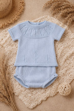 PRIM BABY 2 teil. Preemie Feinstrickset mit Muster Nr.833/FA49