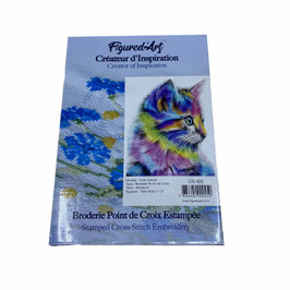Figured Art Kreuzstich-Set Pop Art Katze