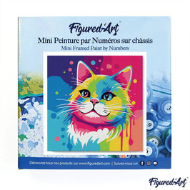 Figured Art Mini Malen nach Zahlen - Abstrakte Pop Art Katze