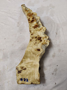 Pappel Maser Mapa 45 x 10 - 3 x 5,5 cm Epoxid Holz H 22