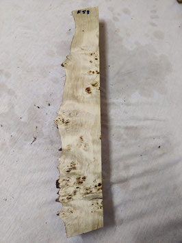 Pappel Maser Mapa 49 x 9 - 6 x 5 cm Epoxid Holz F 53
