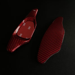 Schaltwippen Audi TT, TTS, TTRS -8J - Carbon Look Rot - Variante 1