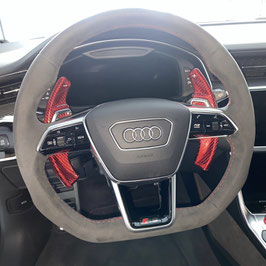 Schaltwippen Audi RS3 - 8Y - Carbon Look Rot - Variante 2