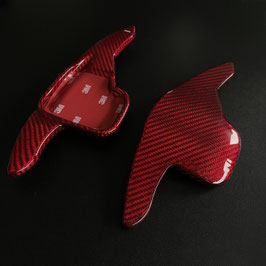AB Schaltwippen passend für BMW 1er F20 - F21 - Carbon Look Rot - Variante 2