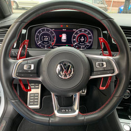 Schaltwippen VW Passat B8 / 3G / DSG, R - Carbon Look Rot - Variante 2