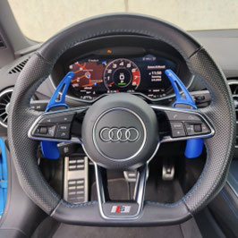 AB Schaltwippen passend für Audi A3, S3, RS3 - 8Y - Alu Blau - Variante 3