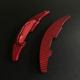 AB Schaltwippen passend für BMW M4 F82 - F83 - Carbon Look Rot - Variante 1