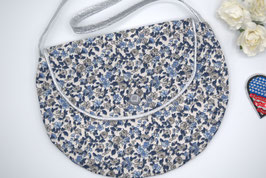 Petit sac à main fille enfant 2/10 ans liberty bleu argenté