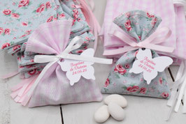 Lot de 30 sachets Shabby chic et vichy rose - EN STOCK envoi sous 48 h