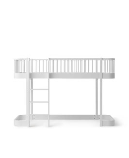 Oliver Furniture wood+ lit mezzanine mi-haut blanc