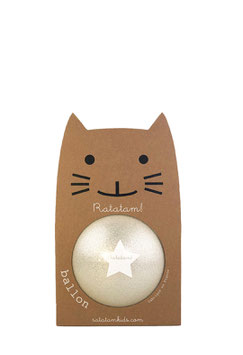 RATATAM ballon argent summer paillettes 15 cm