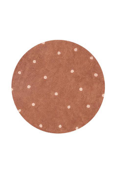 TAPIS LAVABLE ROND DOT CHESTNUT