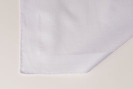 Taschentücher weiß mit Handrollsaum