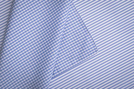 Taschentücher hellblau Karo und Streifen