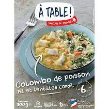 G348 - Colombo de poisson, riz et lentilles corail