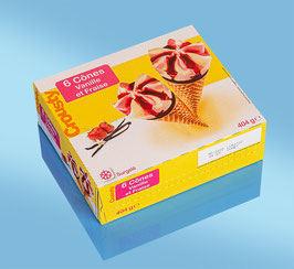 I732 - Cornets CROUSTY vanille/fraise