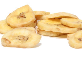Getrocknete Bananenchips