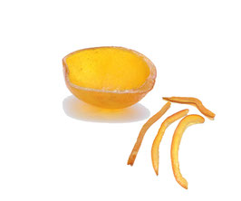 Orangeat, in Streifen
