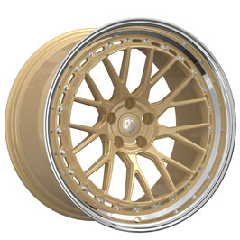 Komplettradsatz Raffa Wheels RFS-04 | Forged Series | Champagner Polished Lip 10,5x20 & 11,5x21 | BMW M3 G80 / G81 Touring