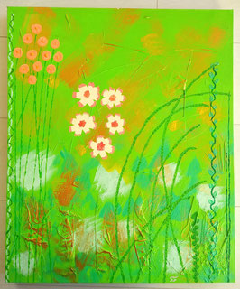 Original Acrylgemälde "In the green" von Melina von Haubrich