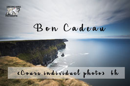 Bon cadeau-Cours photo individuel 6 heures - PRIX: 240€