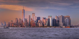 Sunset sur Manhattan - Vue du Ferry