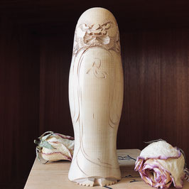 Daruma vintage / sculpté dans bois de kanaboki