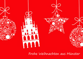 Weihnachtskugeln und Rathaus