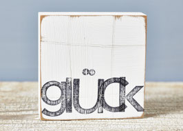 Textplatte "glück"