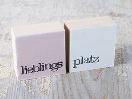 2 Mini  Textplatten "lieblings platz"