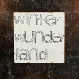Textplatte "winterwunderland" 15x15cm