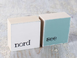 2 Mini  Textplatten "nord see"
