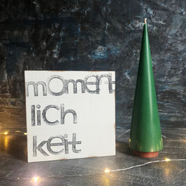 Geschenkset "momentlichkeit + Tannenkerze XL smaragd"