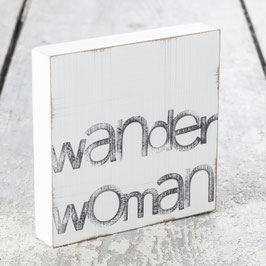 Textplatte "wanderwoman" 15x15cm