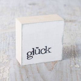 Mini  Textplatte "glück"