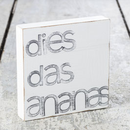 Textplatte "ananas 15x15cm