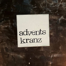 Mini  Textplatte "adventskranz"